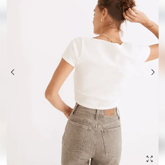 Madewell White Crop Top - Picture 3 of 8